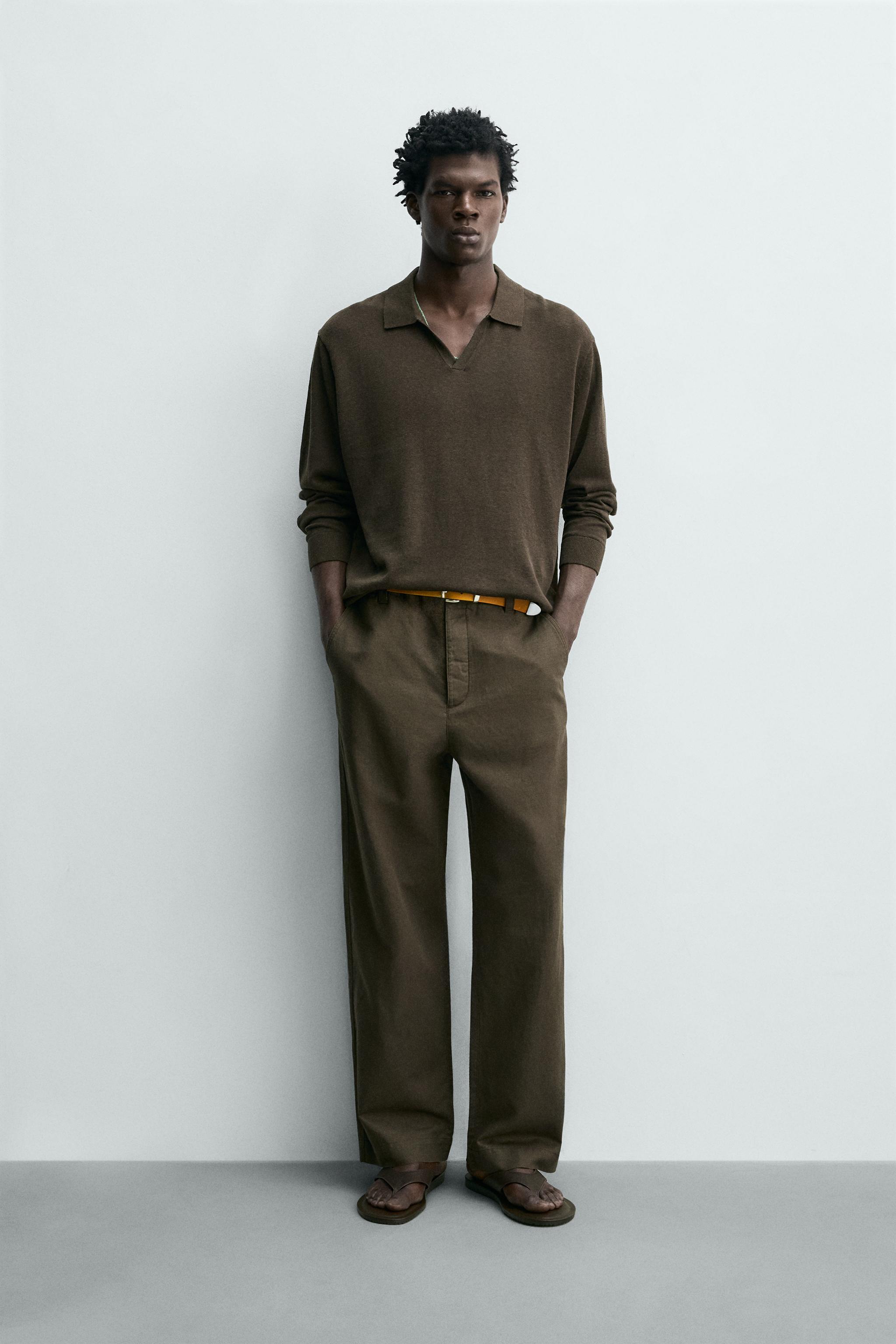 COTTON SILK KNIT POLO SHIRT